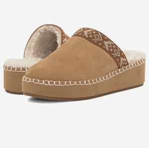 Lucky Brand Lezliey Clogs Slip-on Sz-8.5 Tan/Distressed Natural